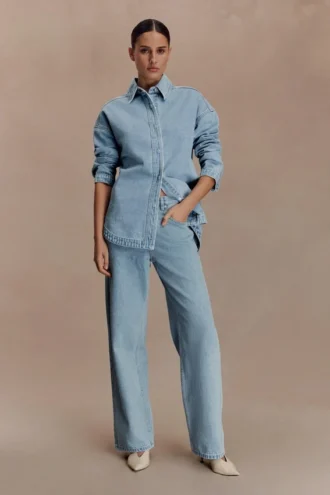 Lioda oversized Denim shirt – 80’s Blue