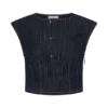 Loraine mouwloze Denim Top – Indigo Pinstripe Loraine mouwloze Denim Top – Indigo Pinstripe