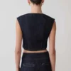 Loraine mouwloze Denim Top – Indigo Pinstripe Loraine mouwloze Denim Top – Indigo Pinstripe