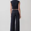 Loraine mouwloze Denim Top – Indigo Pinstripe Loraine mouwloze Denim Top – Indigo Pinstripe
