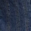 Loretta Denim Top met kapmouwtjes – gewassen donkerblauw