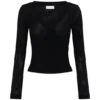 Lumi mesh-top met lange mouwen – Zwart Lumi mesh-top met lange mouwen – Zwart