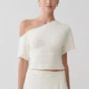 Luu off-shoulder slinky top – ivoor Luu off-shoulder slinky top – ivoor