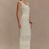 Madeline midi-rok van gebreid stof met geschulpte rand – ivoor Madeline midi-rok van gebreid stof met geschulpte rand – ivoor