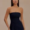 Madelyn strapless longline Denim Top – Indigoblauw Madelyn strapless longline Denim Top – Indigoblauw