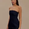 Madelyn strapless longline Denim Top – Indigoblauw Madelyn strapless longline Denim Top – Indigoblauw