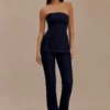 Madelyn strapless longline Denim Top – Indigoblauw Madelyn strapless longline Denim Top – Indigoblauw