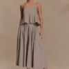Mae A-lijn midirok – Kiezelsteenbruin Mae A-lijn midirok – Kiezelsteenbruin