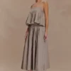 Mae A-lijn midirok – Kiezelsteenbruin Mae A-lijn midirok – Kiezelsteenbruin