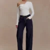 Maelle off-shoulder top met lange mouwen – ivoor Maelle off-shoulder top met lange mouwen – ivoor