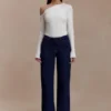 Maelle off-shoulder top met lange mouwen – ivoor Maelle off-shoulder top met lange mouwen – ivoor