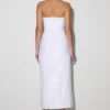 Maisie strapless midi-jurk met pailletten – Wit Maisie strapless midi-jurk met pailletten – Wit