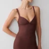 Maison Bandage gebreide mini-jurk – Chocolade Maison Bandage gebreide mini-jurk – Chocolade