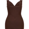 Maison Bandage gebreide mini-jurk – Chocolade Maison Bandage gebreide mini-jurk – Chocolade