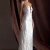 Makari maxi-jurk met pailletten – Wit Makari maxi-jurk met pailletten – Wit