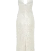 Makari maxi-jurk met pailletten – Wit Makari maxi-jurk met pailletten – Wit