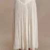 Makena gerimpelde midi-rok – Opal White Makena gerimpelde midi-rok – Opal White