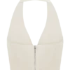 Makena gerimpelde top met V-hals – Opal White Makena gerimpelde top met V-hals – Opal White