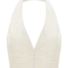 Makena gerimpelde top met V-hals – Opal White Makena gerimpelde top met V-hals – Opal White
