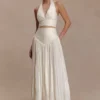 Makena gerimpelde top met V-hals – Opal White Makena gerimpelde top met V-hals – Opal White