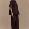 Mannon Denim-jeans met middelhoge taille – Chocoladebruin Mannon Denim-jeans met middelhoge taille – Chocoladebruin