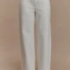 Mannon Denim-jeans met middelhoge taille – Wit Mannon Denim-jeans met middelhoge taille – Wit