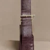 Maria schoudertas van imitatieleer met krokodillenprint – Chocoladebruin