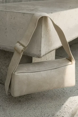 Maria schoudertas van imitatiesuède – Stone