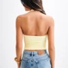 Marie gerecyclede haltertop – Lemon Sherbet Marie gerecyclede haltertop – Lemon Sherbet
