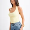 Marie gerecyclede haltertop – Lemon Sherbet Marie gerecyclede haltertop – Lemon Sherbet