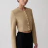 Marielle kort jasje met knopen – Taupe Marielle kort jasje met knopen – Taupe