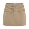 Marielle mini-rok met dubbele riem – taupe Marielle mini-rok met dubbele riem – taupe