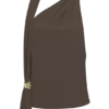 Marina haltertop met metalen details – Cacaobruin Marina haltertop met metalen details – Cacaobruin