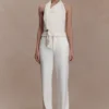 Marina haltertop met metalen details – ivoor Marina haltertop met metalen details – ivoor