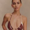 Marquise bikinitop – Chocolate Deco Fleur-print