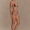 Marquise bikinitop – Chocolate Deco Fleur-print
