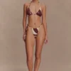 Marquise bikinitop – Chocolate Deco Fleur-print