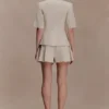 Martine geplooide linnen Shorts – naturel