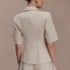 Martine linnen top met korte mouwen – naturel Martine linnen top met korte mouwen – naturel
