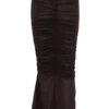 Matilda gerimpelde mesh maxi-rok – Chocolade