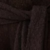 Mattais bouclé gebreide broek – donkere chocoladebruin