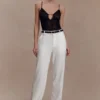 Maude crêpe broek met rechte pijpen – ivoor Maude crêpe broek met rechte pijpen – ivoor