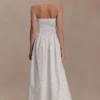 Maureen broderie strapless maxi-jurk – wit Maureen broderie strapless maxi-jurk – wit