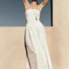 Maureen broderie strapless maxi-jurk – wit Maureen broderie strapless maxi-jurk – wit