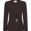 Max Cinched Waist Blazer – Chocolade Max Cinched Waist Blazer – Chocolade