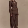 Max Cinched Waist Blazer – Chocolade Max Cinched Waist Blazer – Chocolade