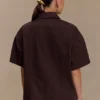 Maya oversized Denim shirt – Chocolate Maya oversized Denim shirt – Chocolate