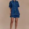 Maya oversized Denim shirt – donkerblauw Maya oversized Denim shirt – donkerblauw