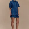 Maya oversized Denim shirt – donkerblauw Maya oversized Denim shirt – donkerblauw