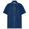 Maya oversized Denim shirt – donkerblauw Maya oversized Denim shirt – donkerblauw